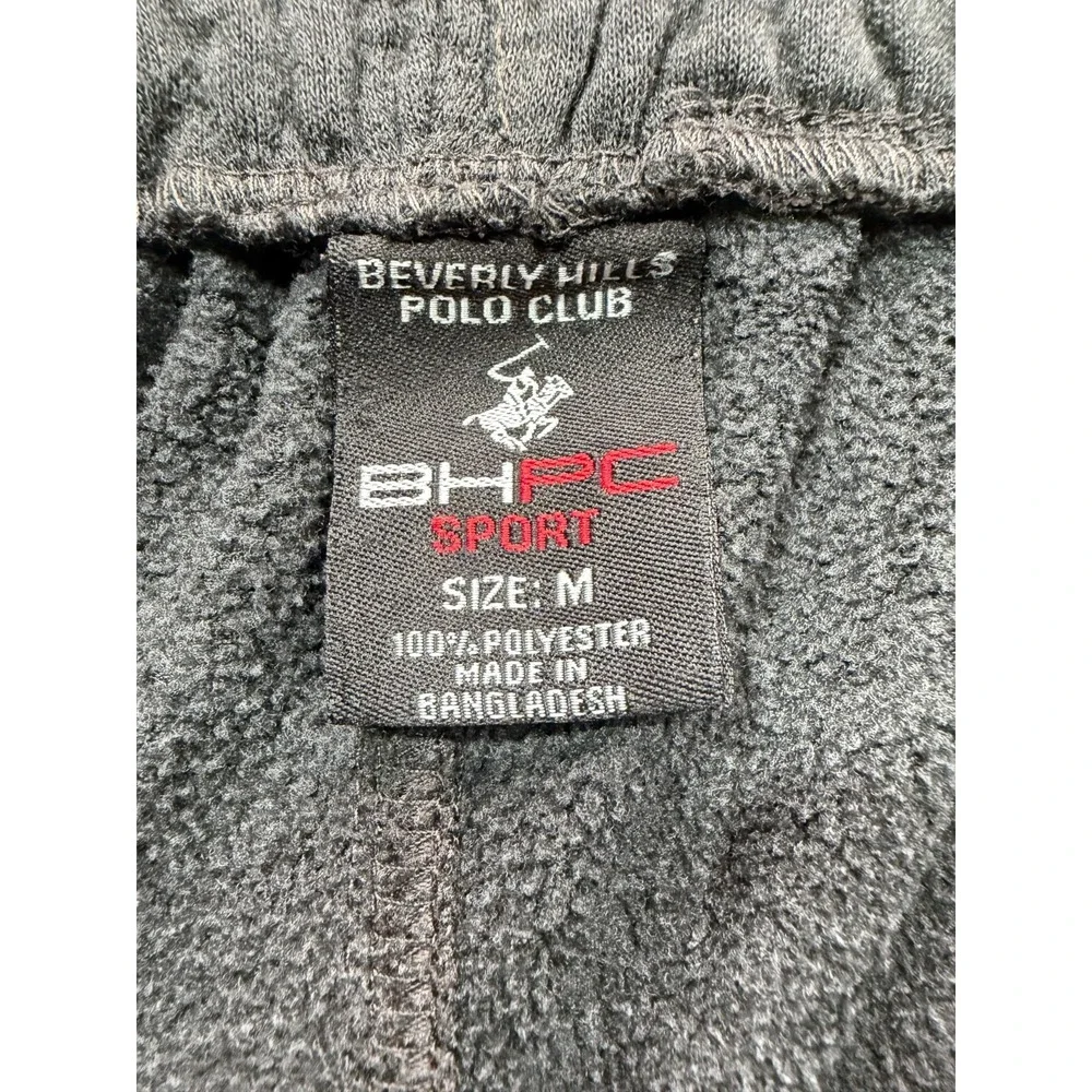 Beverly Hills Polo Club BHPC Fleece Cargo Sweatpants Charcoal Grey Men's Medium